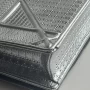Cannage Diorama Small Silver Patent Leather