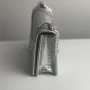 Cannage Diorama Small Silver Patent Leather