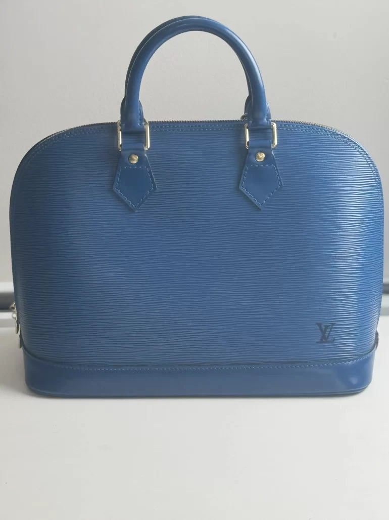 Pre Owned Louis Vuitton Alma PM Epi Leather Blue