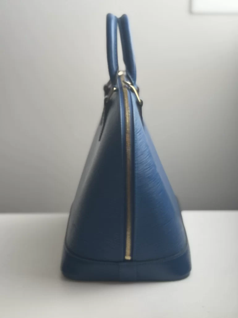 Pre Owned Louis Vuitton Alma PM Epi Leather Blue