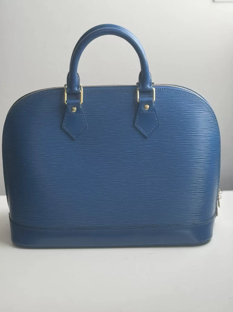 Pre Owned Louis Vuitton Alma PM Epi Leather Blue