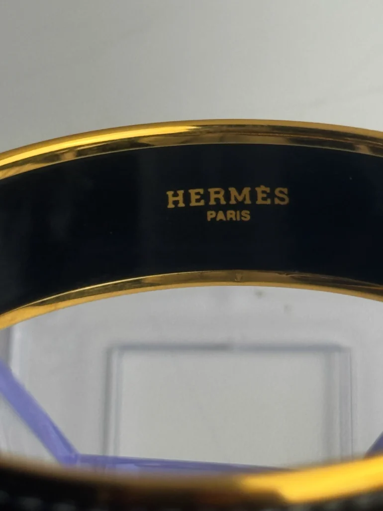 Hermes Enamel Postage Stamp Bangle