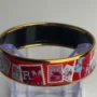 Hermes Enamel Postage Stamp Bangle