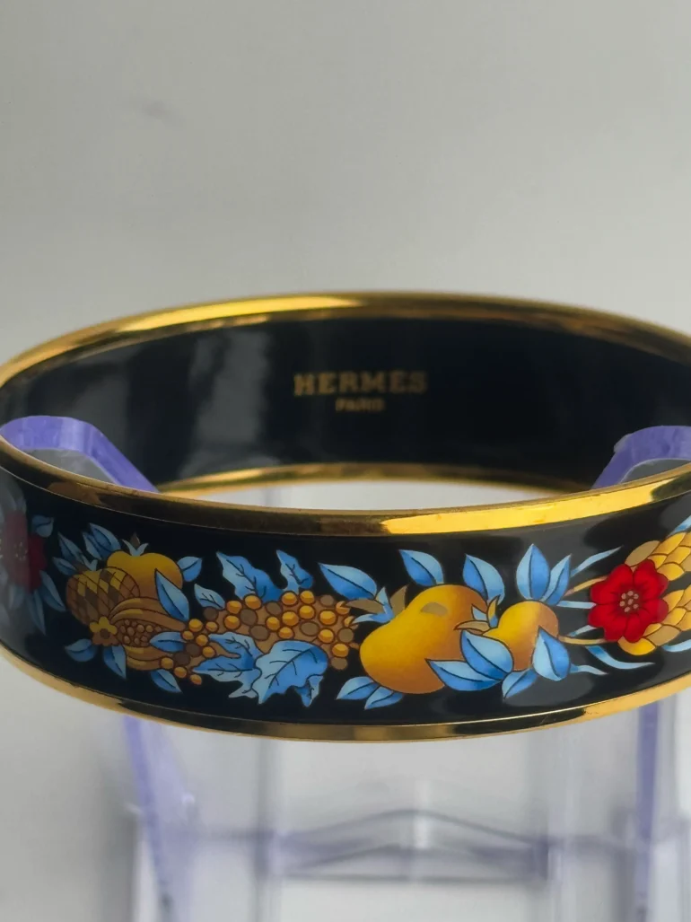 Hermes Gold Black Red GP Cloisonne