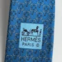 Hermes Blue Silk Tie