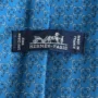 Hermes Blue Silk Tie