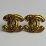 Chanel Metalasse 24k Gold Plated Cocomark Clip on Earrings