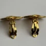 Chanel Metalasse 24k Gold Plated Cocomark Clip on Earrings