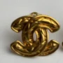 Chanel Metalasse 24k Gold Plated Cocomark Clip on Earrings