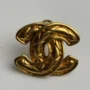 Chanel Metalasse 24k Gold Plated Cocomark Clip on Earrings