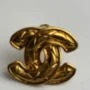 Chanel Metalasse 24k Gold Plated Cocomark Clip on Earrings