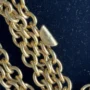 Chanel Multi Strand Matelasse Flap Bag Pendant Necklace 24k Gold Plated