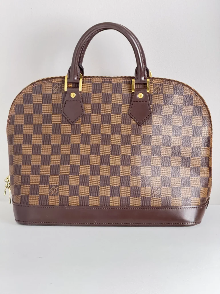 Pre Owned Louis Vuitton Alma Damier Ebene Top Handle Bag