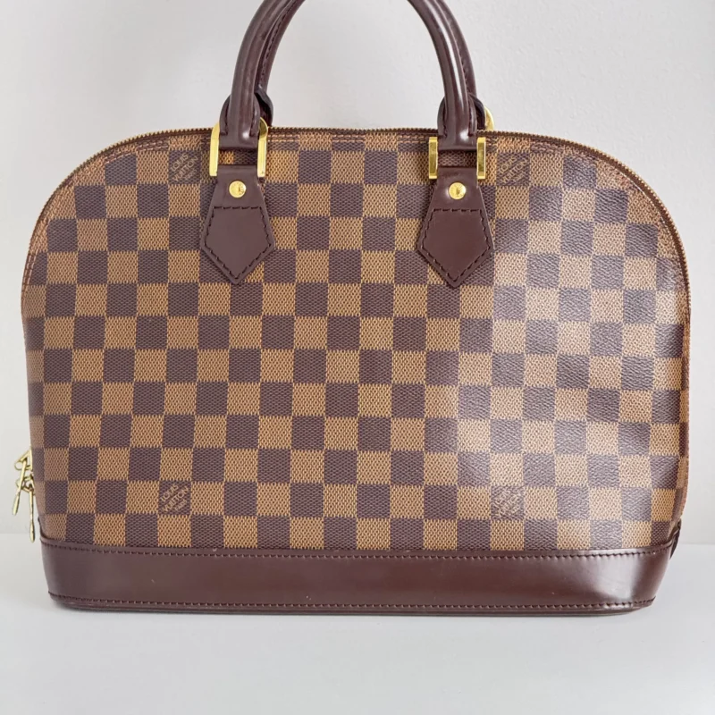 Pre Owned Louis Vuitton Alma Damier Ebene Top Handle Bag