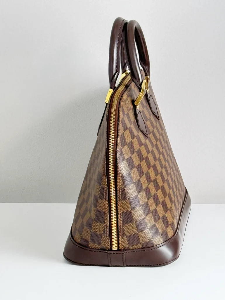 Pre Owned Louis Vuitton Alma Damier Ebene Top Handle Bag