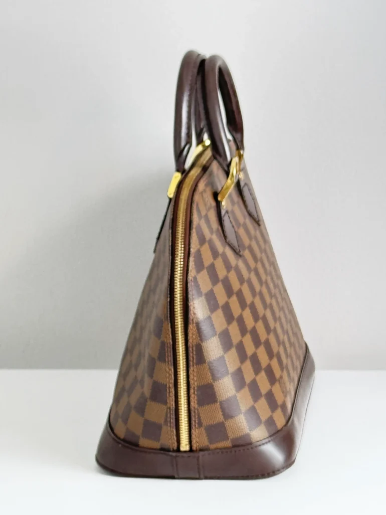 Pre Owned Louis Vuitton Alma Damier Ebene Top Handle Bag
