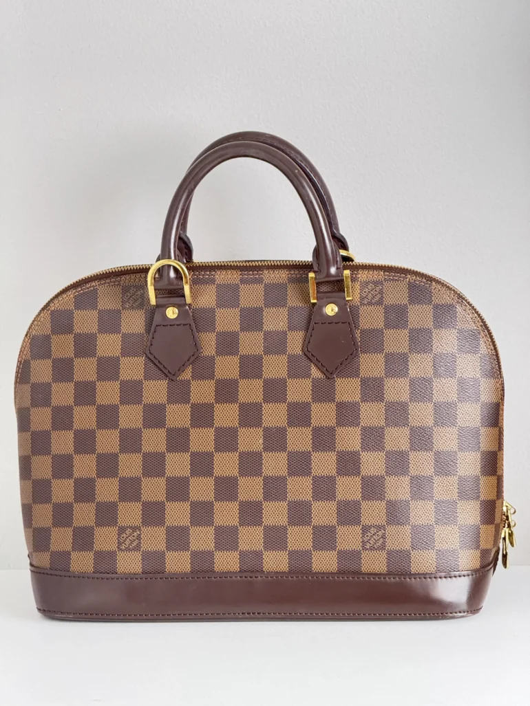 Pre Owned Louis Vuitton Alma Damier Ebene Top Handle Bag
