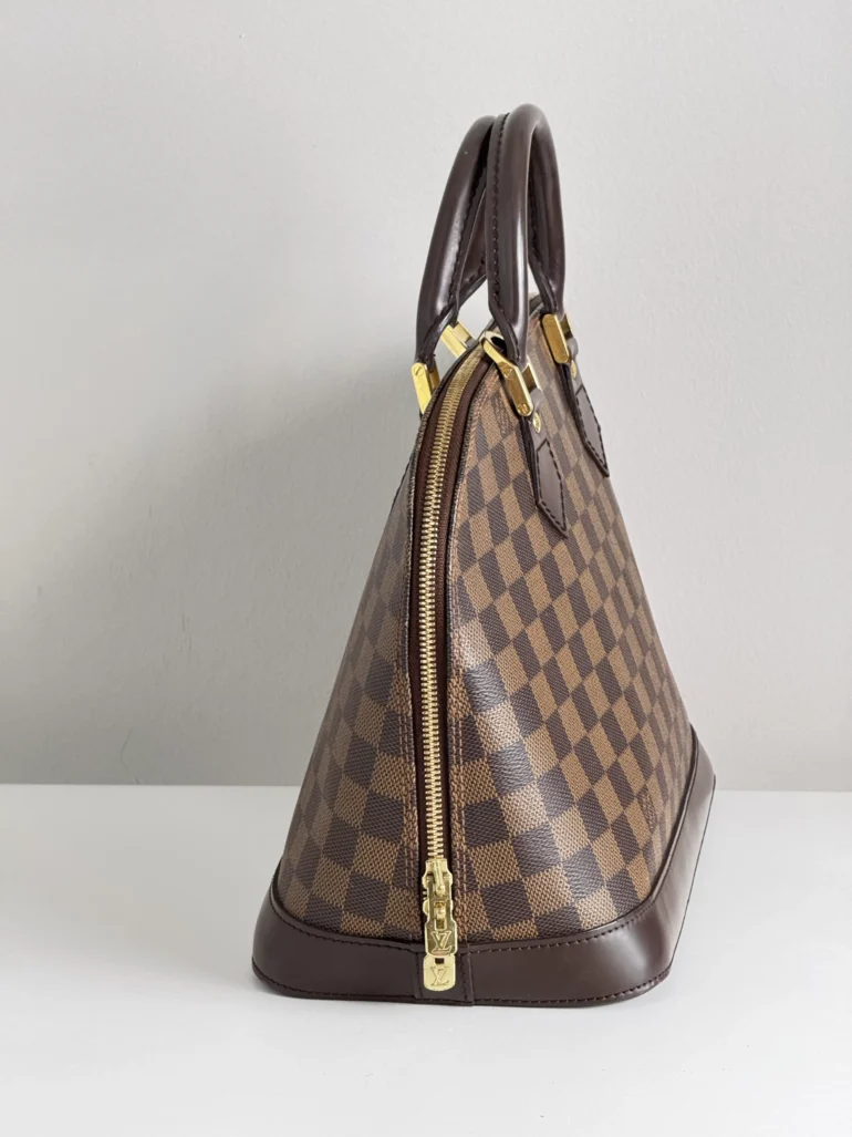 Pre Owned Louis Vuitton Alma Damier Ebene Top Handle Bag