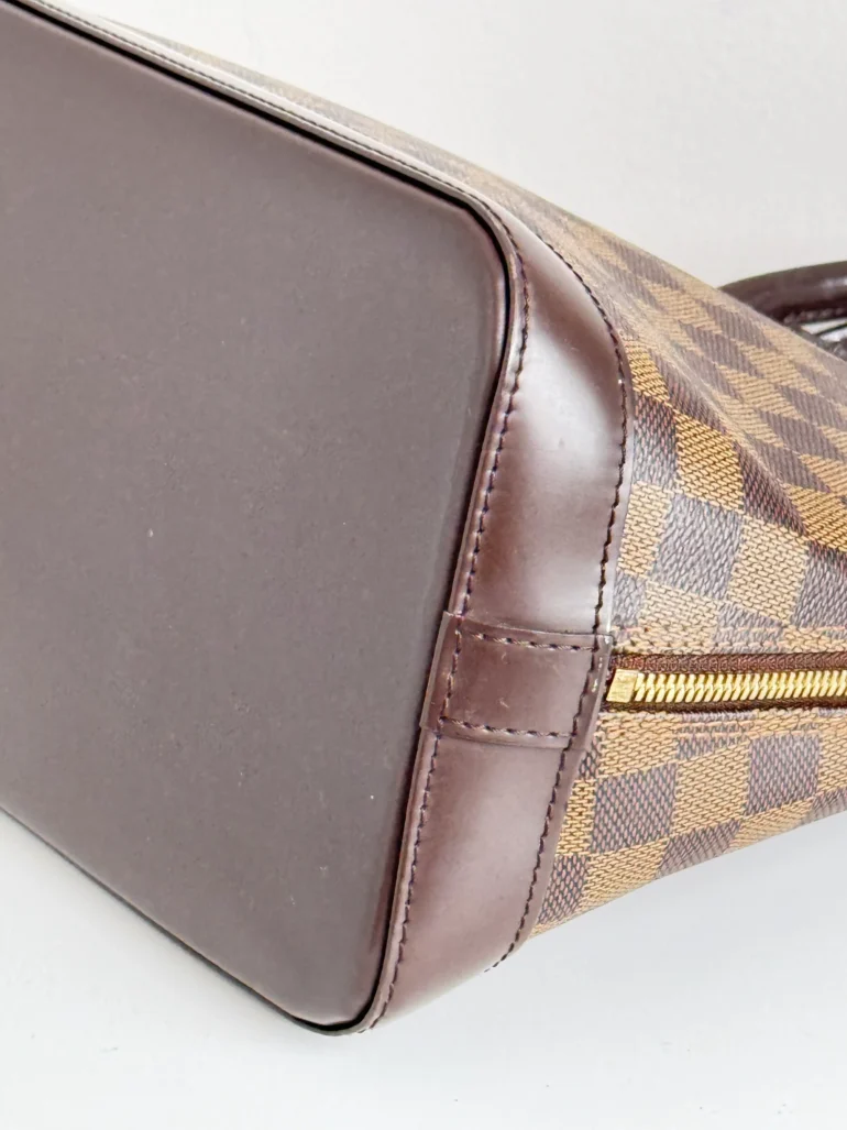 Pre Owned Louis Vuitton Alma Damier Ebene Top Handle Bag