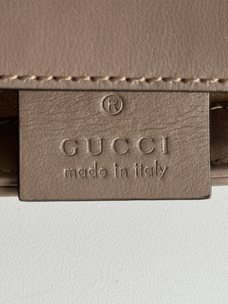 Pre Owned Gucci GG Super Mini Marmont Shoulder Bag Porcelain Rose