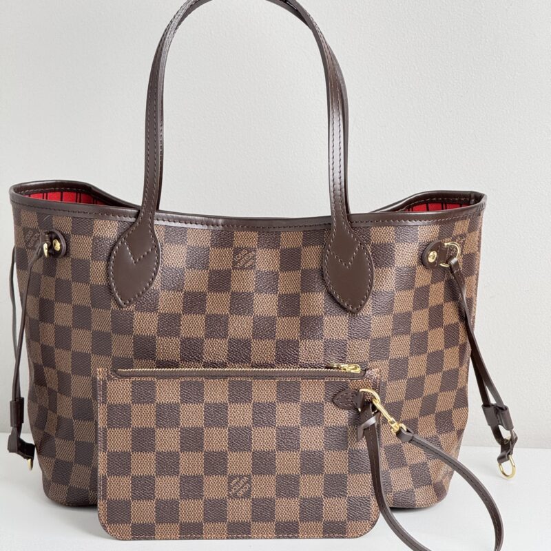Pre Owned Louis Vuitton Neverfull PM Damier Ebene Tote