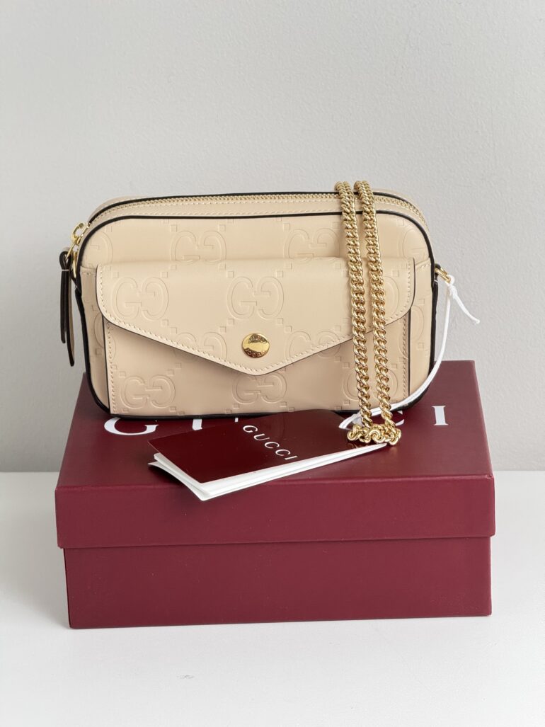Pre Owned Gucci GG Super Mini Crossbody Bag New With Tags