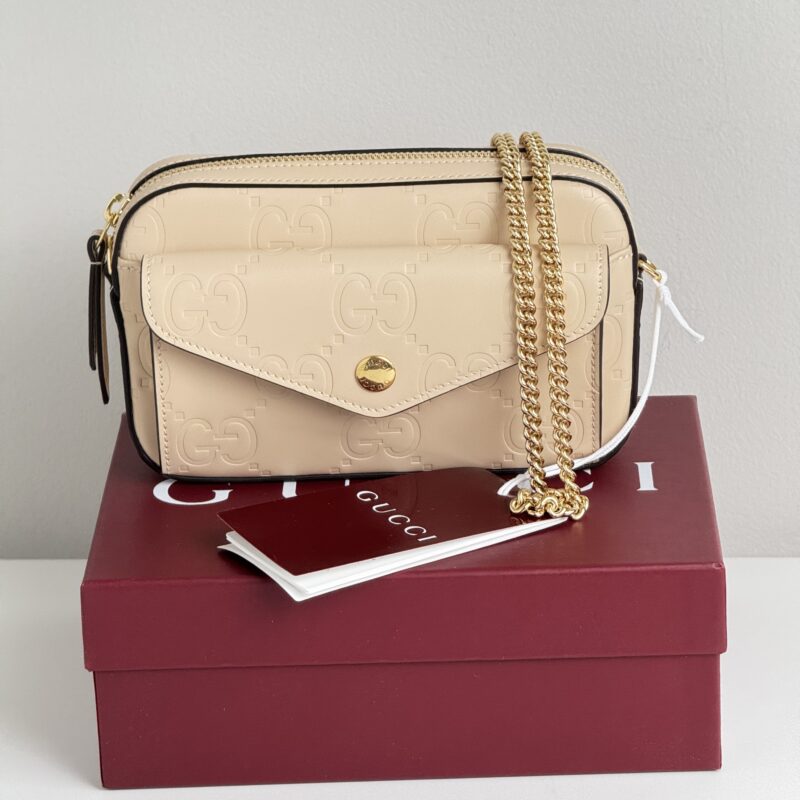 Pre Owned Gucci GG Super Mini Crossbody Bag New With Tags