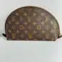 Demirondo Monogram Cosmetic Pouch, Pre Owned, Brown Color, Classic Design with Monogram Pattern, Versatile Use
