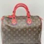 Pre Owned Louis Vuitton Speedy 30 Totem Flamingo Monogram Limited Edition Top Handle Bag