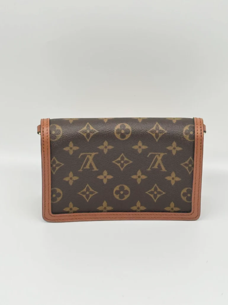 Pre Owned Louis Vuitton Reverse Monogram Dauphine Chain Wallet