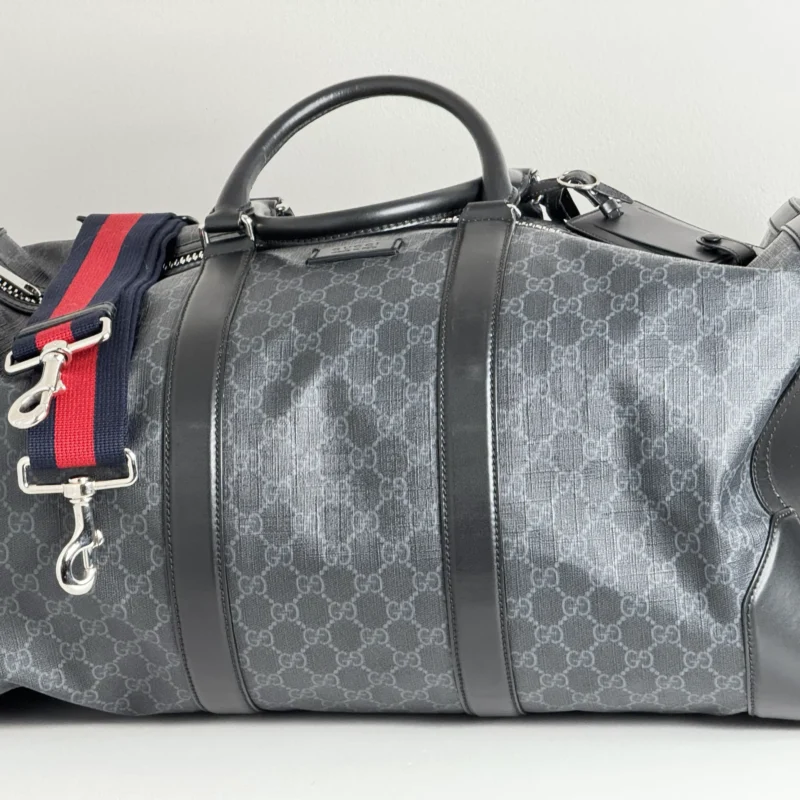Pre Owned Gucci GG Supreme Coated Carry On Duffle Bag