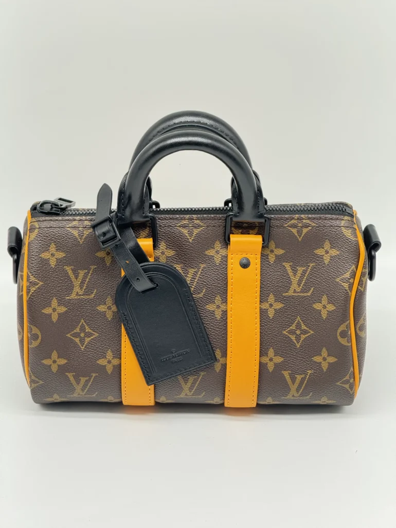 Pre Owned Louis Vuitton Monogram Macassar Keepall Bandoulière 25