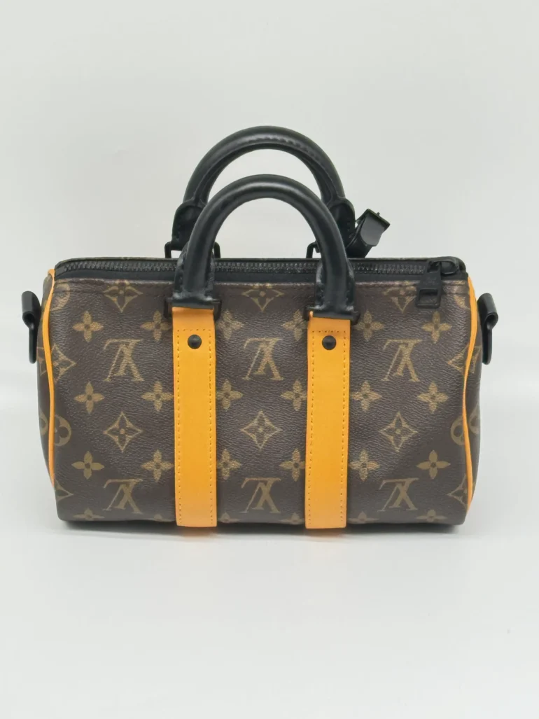 Pre Owned Louis Vuitton Monogram Macassar Keepall Bandoulière 25