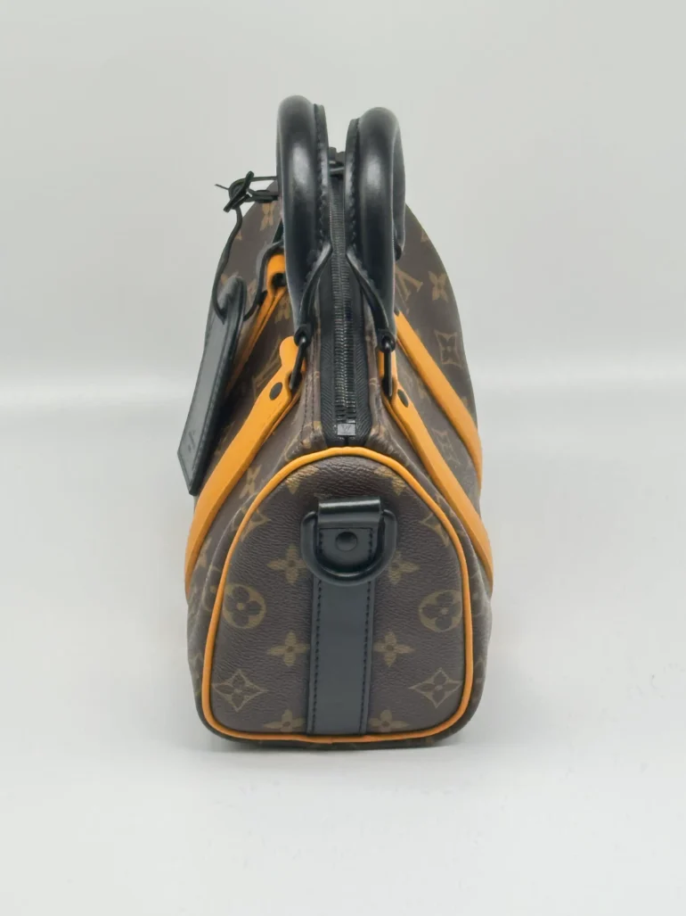 Pre Owned Louis Vuitton Monogram Macassar Keepall Bandoulière 25