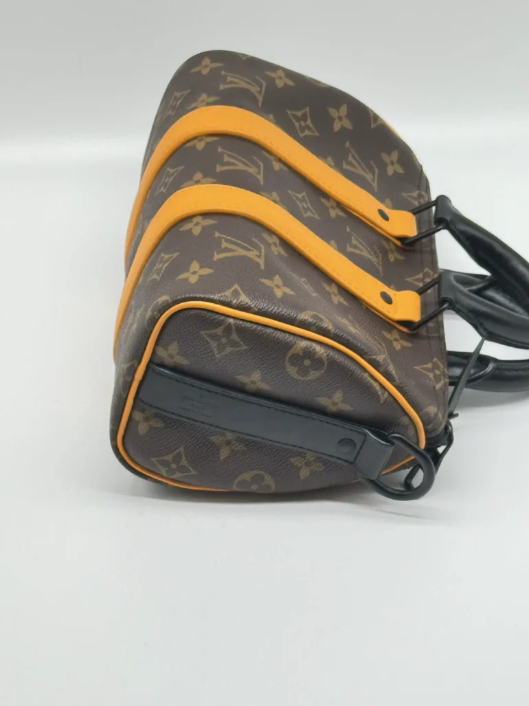 Pre Owned Louis Vuitton Monogram Macassar Keepall Bandoulière 25